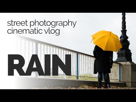 Street Photography in London&#039;s POURING RAIN | Cinematic Vlog and POV