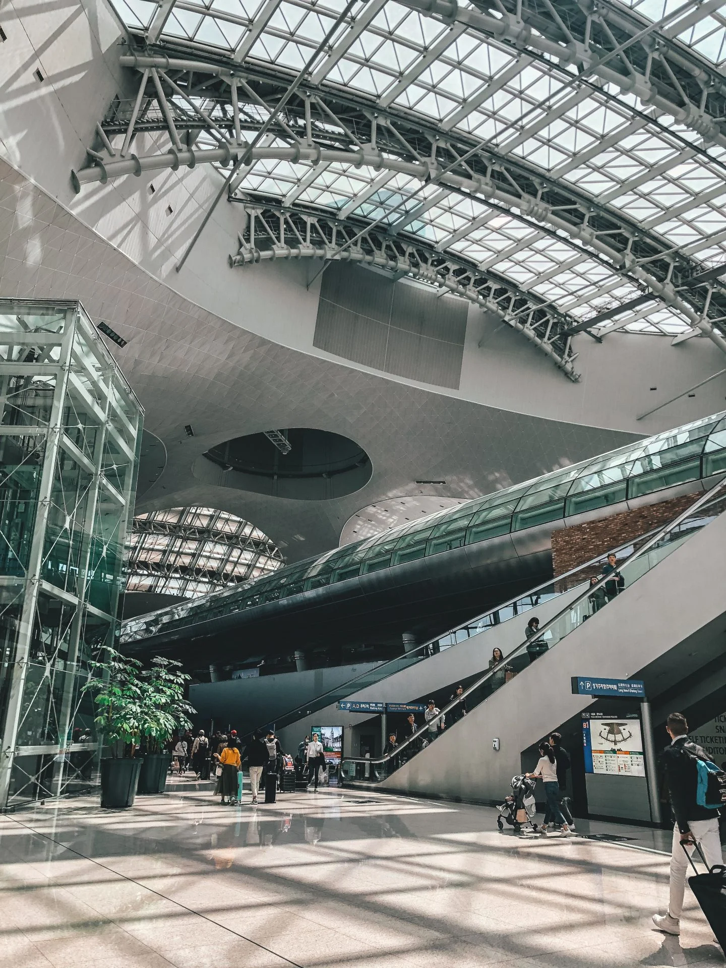 A photo taken inside Incheon airport in Seoul, South Korea