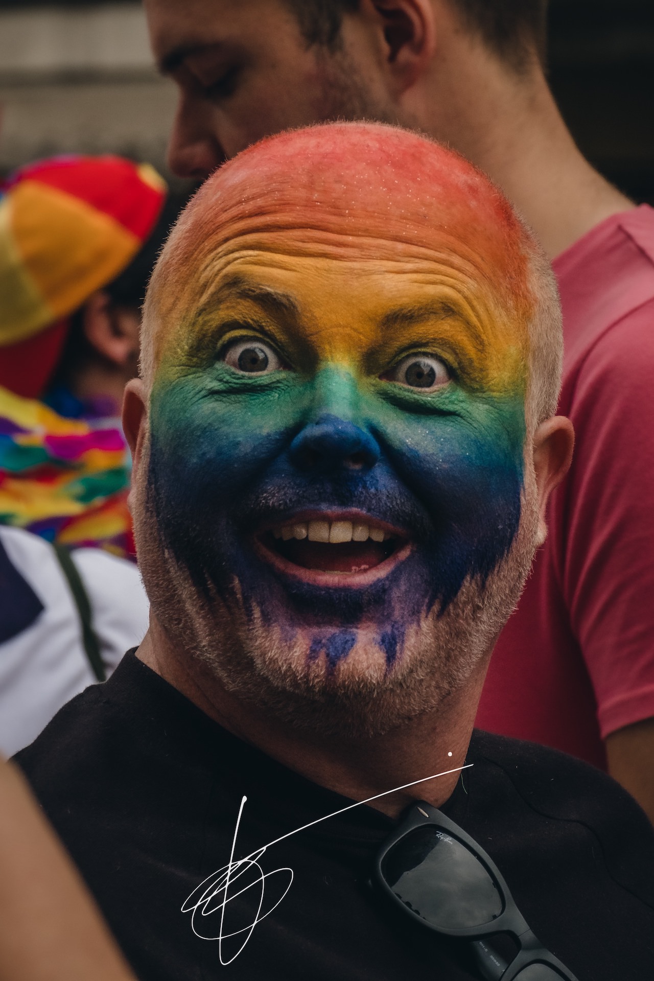 London Pride 2019 - funniest face in rainbow colours