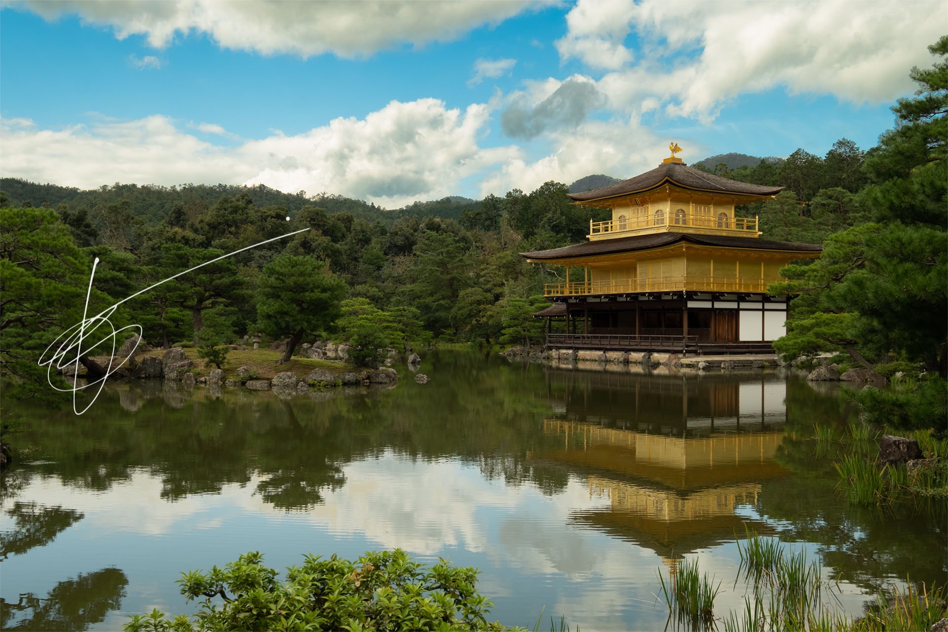 Kyoto Golden Pavillion (luminosity masks tutorial image)