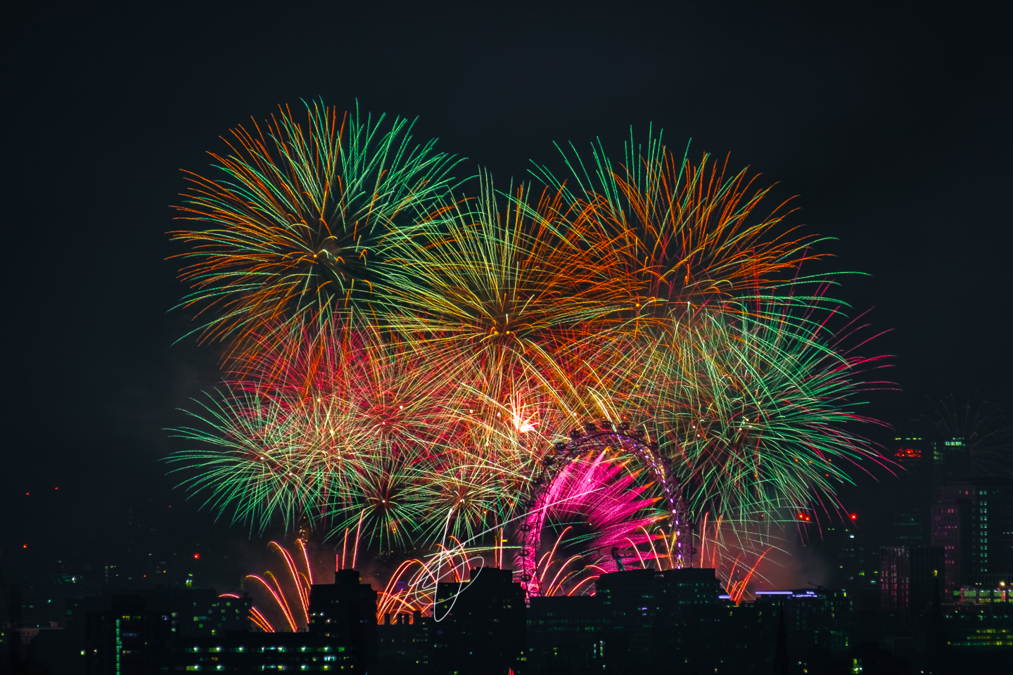 London New Year fireworks