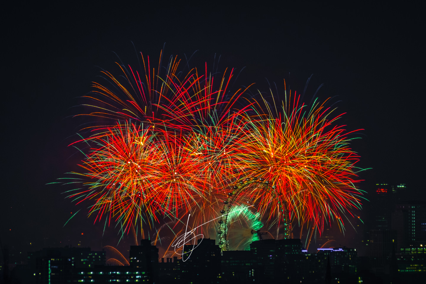 London New Year fireworks