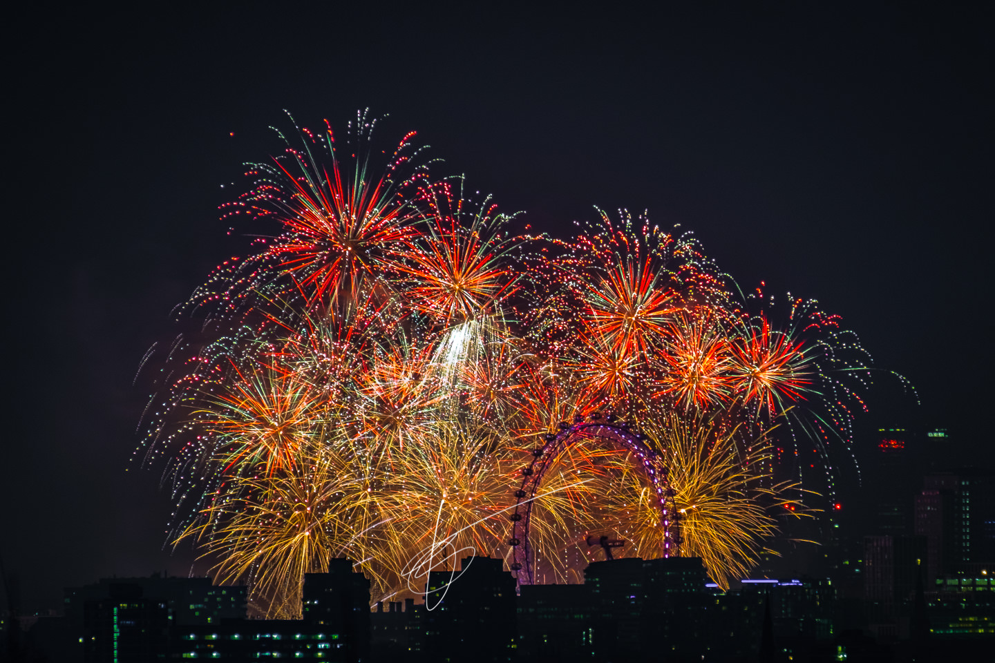 London New Year fireworks