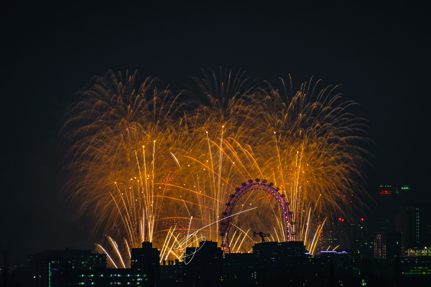 London New Year fireworks