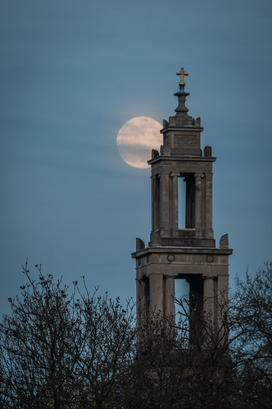 Pink Supermoon moonrise