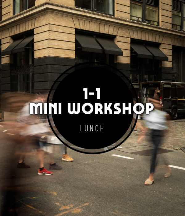 1-1 Mini Workshop Photography Tuition Lunch