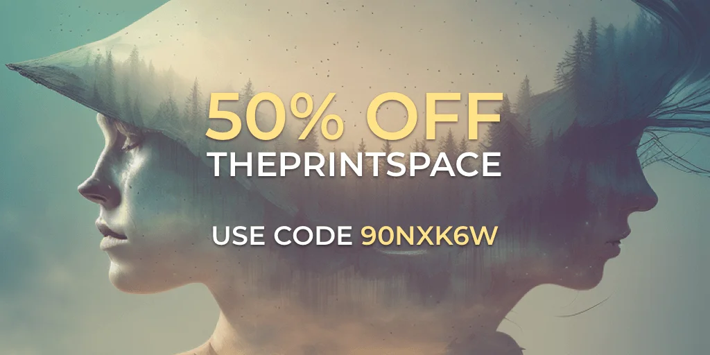 The Print Space, Get 50% off with code 90NXK6W