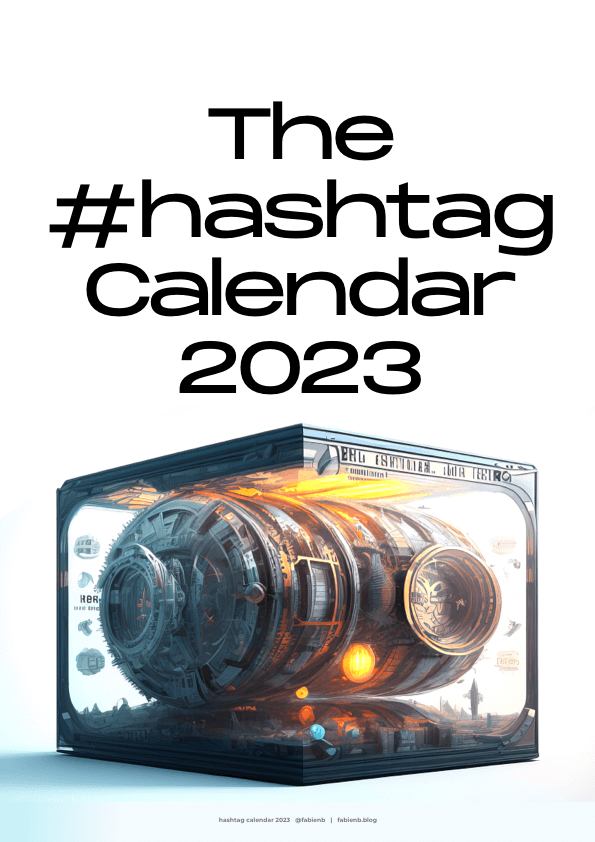 Hashtag Calendar 2023 by @fabienb | cover | Now available