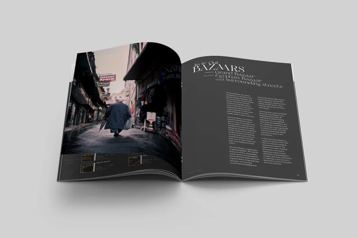 Istanbul Travel Guide and Photo Zine preview print mockup