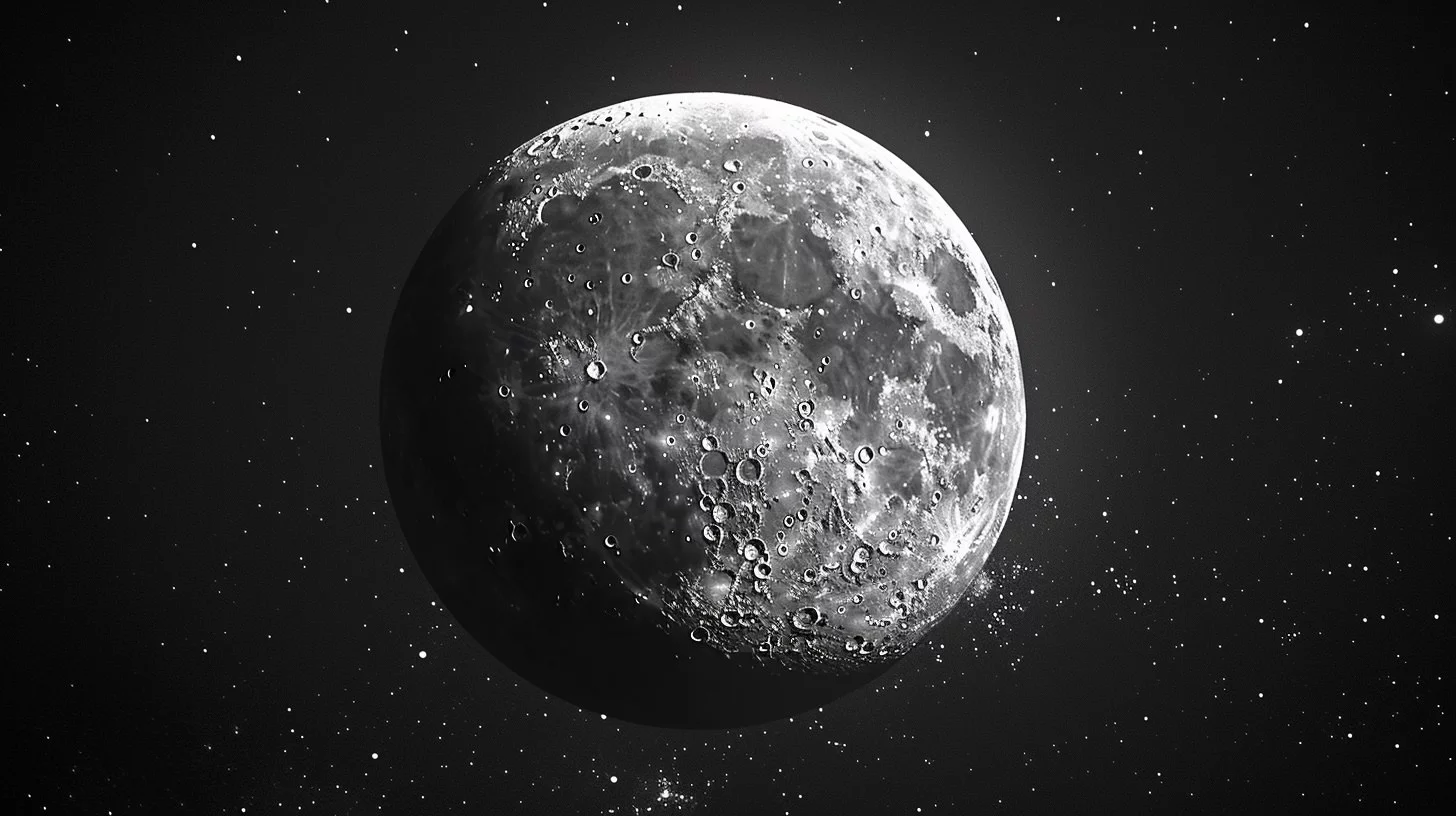Moon image created with Midjourney AI