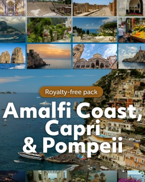 Royalty Free Photo Collection Pack Amalfi Coast Capri Pompeii / Costiera Amalfitana Pompei