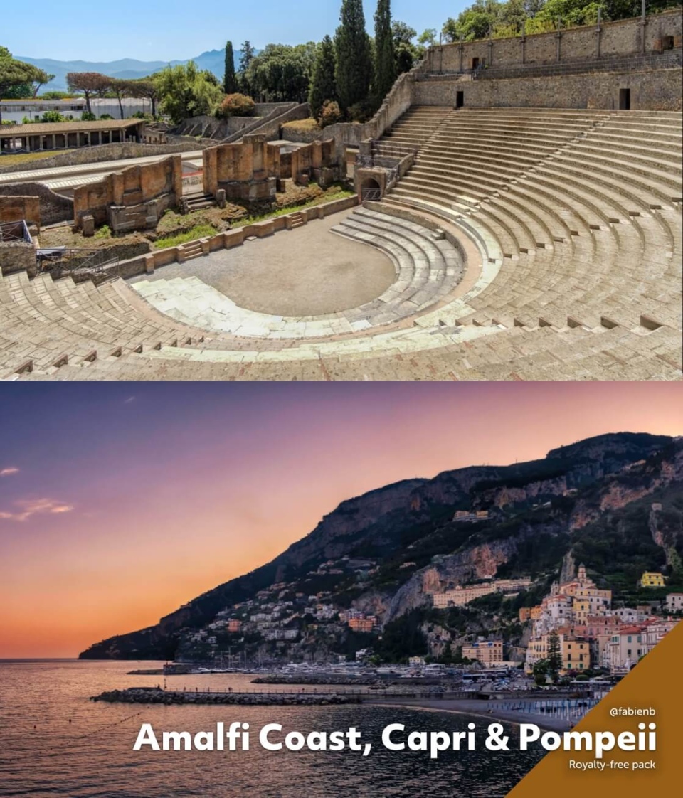 Amalfi Coast, Capri, Pompeii