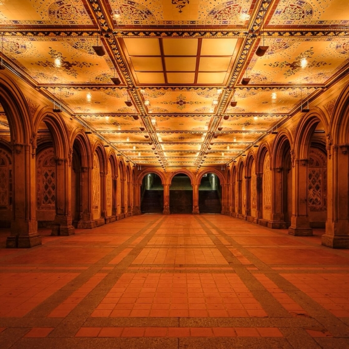 Bethesda Terrace in New York, portrait view (cropped)